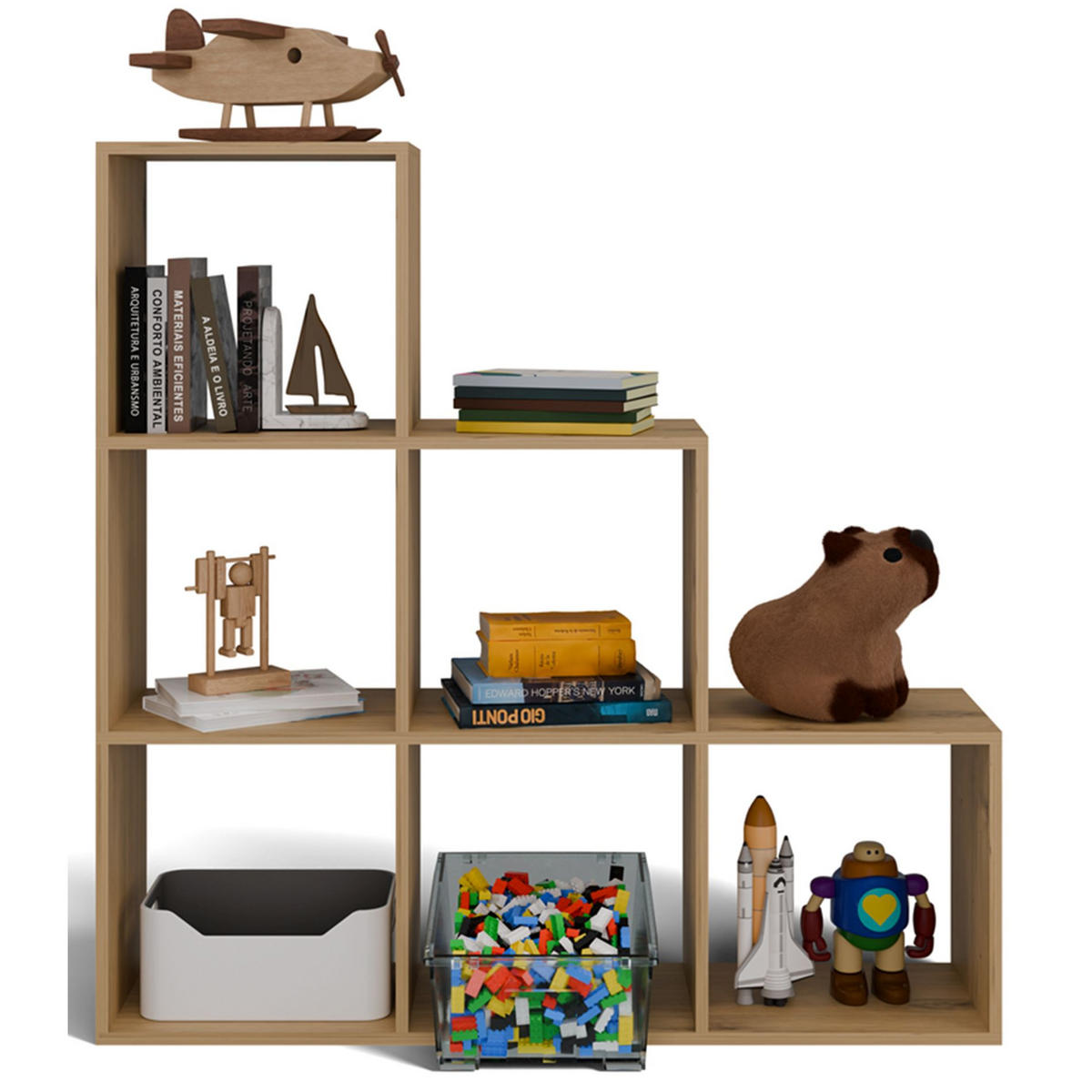 STUFENREGAL Stepi Artisan-Eiche 115 cm - Eichefarben, Holzwerkstoff (115/115/30cm) - Selsey