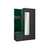 GARDEROBEN-SET Orion XXVI - Graphitfarben/Grün, Holzwerkstoff/Kunststoff (116/186/46cm) - MIRJAN24