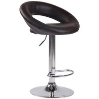 BARHOCKER Olin, Gestell Metall in Chromoptik, Kunstleder Braun - Chromfarben/Braun, Kunststoff/Textil (53/100/47cm) - TPFLiving