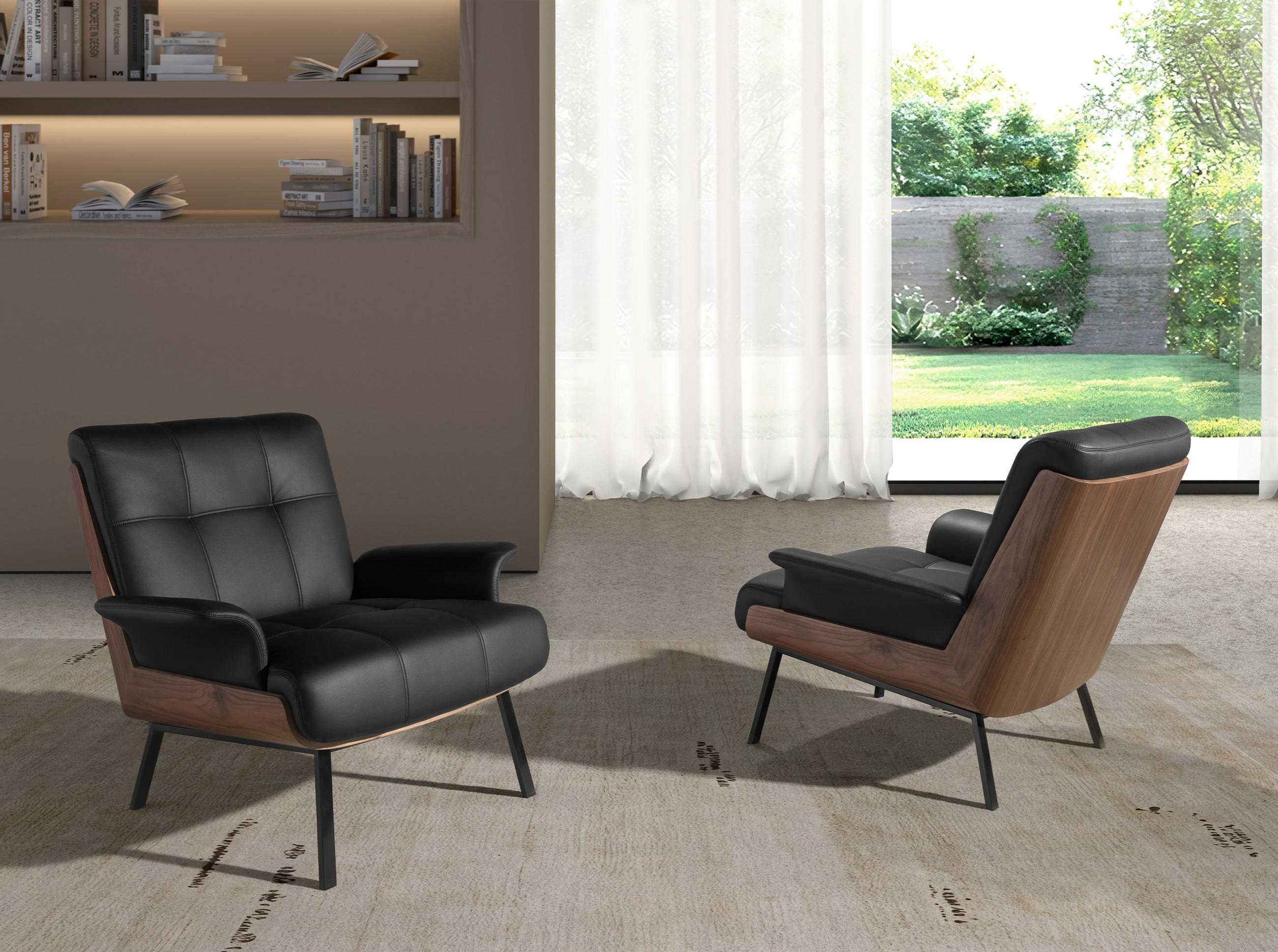 Thumbnail - Angel Cerda Sessel, Schwarz, Textil, 90x82x87 cm, FSC 100%, Wohnzimmer, Sessel, Polstersessel