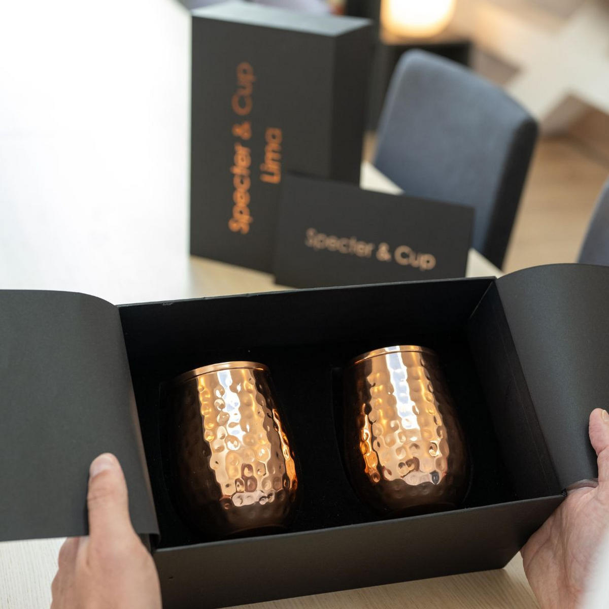 KUPFERBECHER, Cocktailbecher LIMA 2er Set Moscow Mule 300ml - Kupferfarben, Paraffin (8/11/11cm) - Specter & Cup