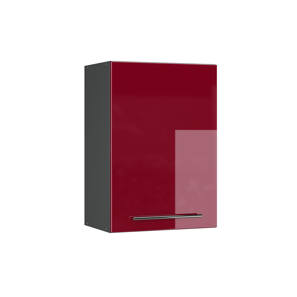 HÄNGESCHRANK Fame-Line Bordeaux Hochglanz 50 cm - Bordeaux/Anthrazit, Holzwerkstoff (50/72/34.1cm) - Vicco