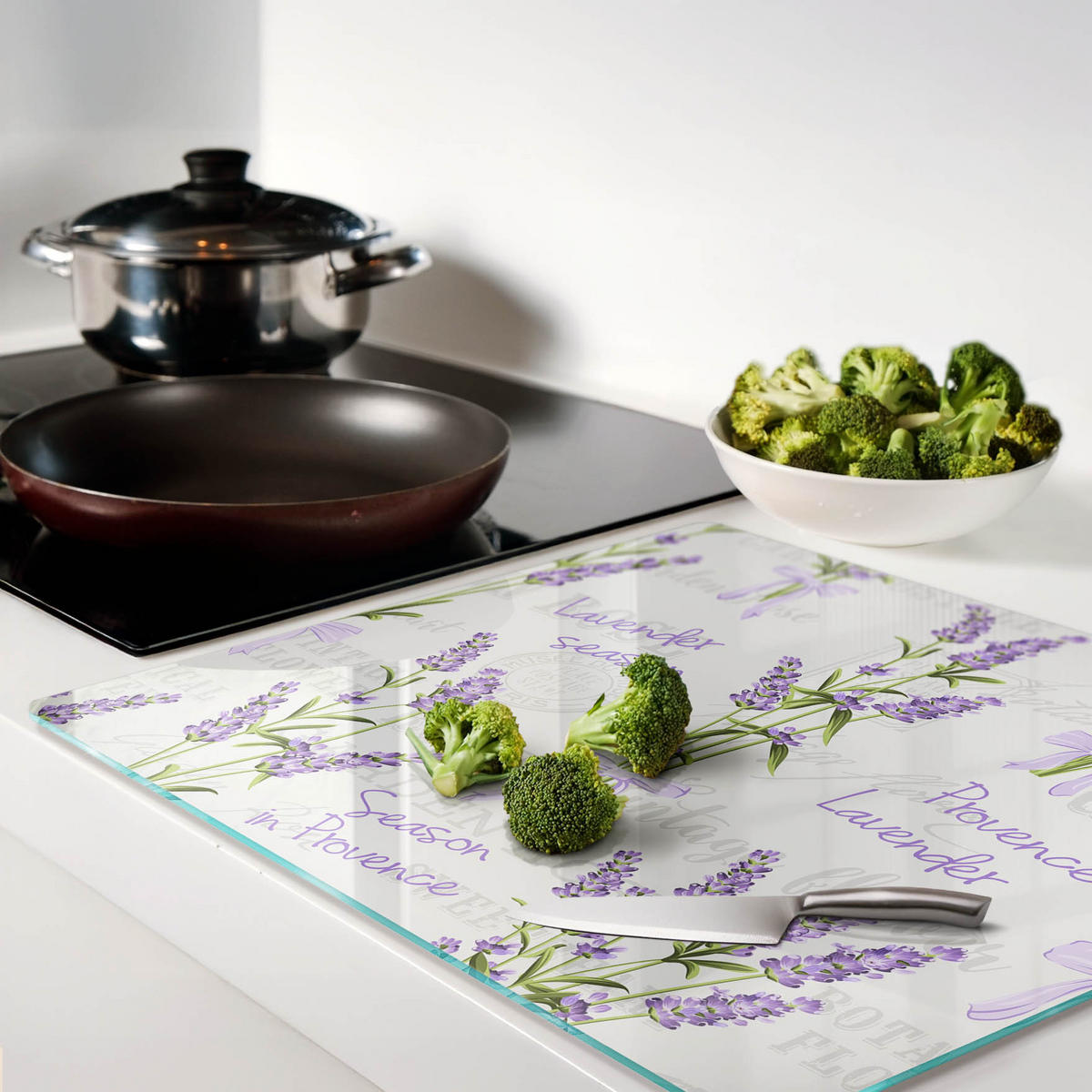 GLASPLATTE 60x52 cm Lavendel - Lila, Glas (60/0.4/52cm) - TULUP