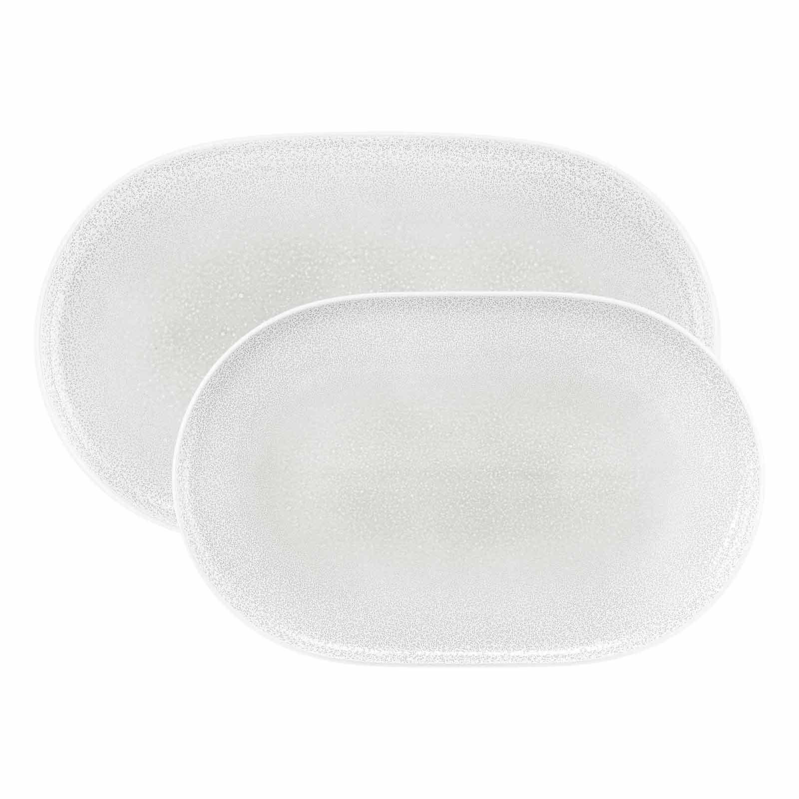 SERVIERPLATTEN-SET Sento Home Aura white 2er Set - Weiß, Keramik (2/2/2cm) - Seltmann Weiden