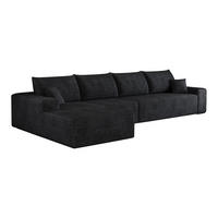SOFA modular 340 cm Schwarz, ohne Montage - Schwarz, Kunststoff (175/270cm) - Meubliv