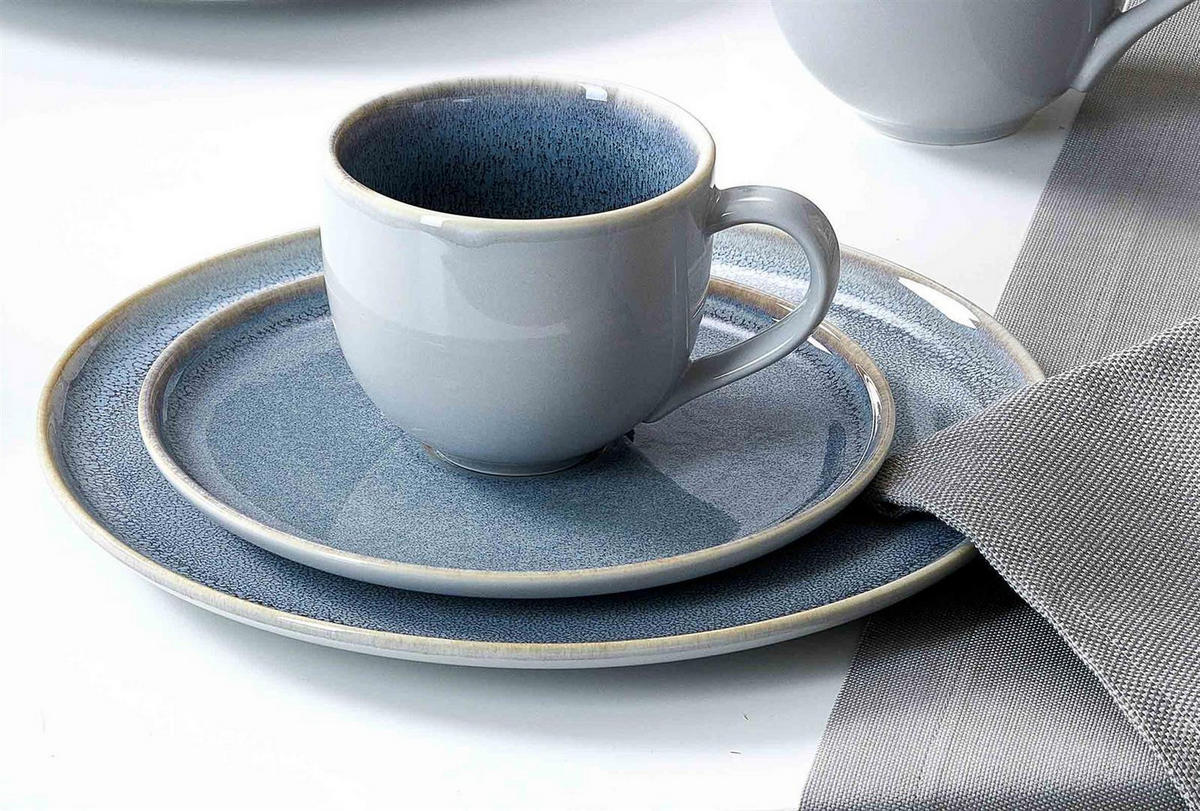 KAFFEEUNTERTASSEN Skagen Stone grau ø 16 cm 6er Set - Grau, Keramik (16cm) - Ritzenhoff Breker