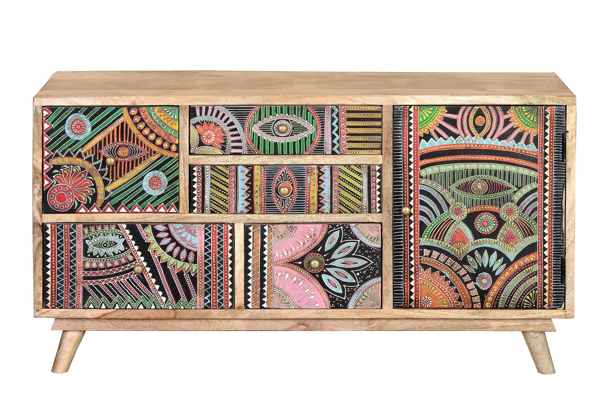 KOMMODE aus Mangoholz - Braun, Holz (100/55/32cm) - Giner y Colomer