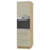 BACKOFEN-HOCHSCHRANK Kvantum D14/RU/3M Vanille Matt / Eiche Artisan Matt 60 / 59 / 207cm - Creme/Eiche Artisan, Holz/Holzwerkstoff (60/207/59cm) - Feldmann-Wohnen