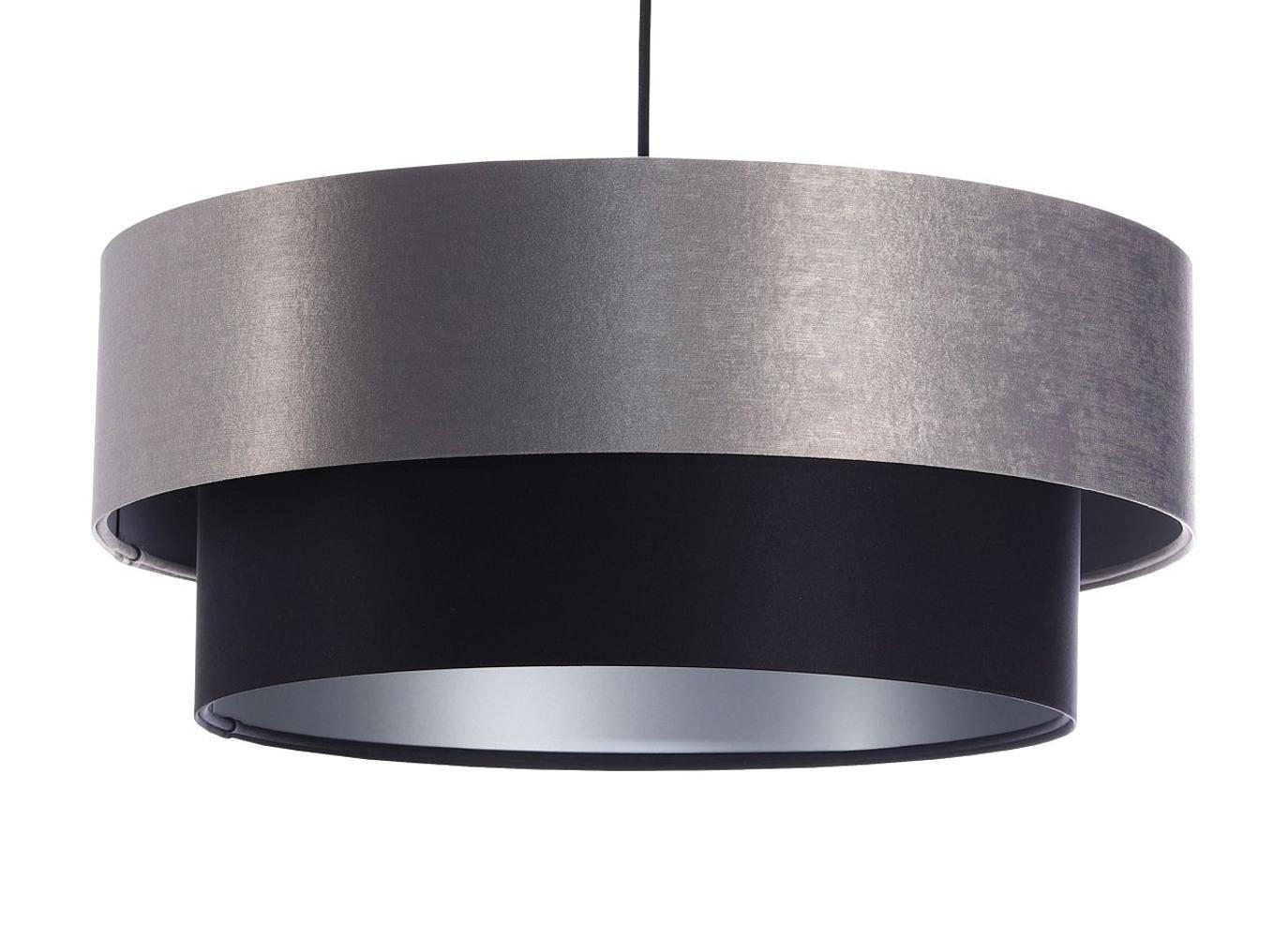 HÄNGELEUCHTE Grau 40/20 cm - Schwarz/Grau, Kunststoff (40/1/20cm) - ONZENO