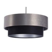 HÄNGELEUCHTE Grau 40/20 cm - Schwarz/Grau, Kunststoff (40/1/20cm) - ONZENO