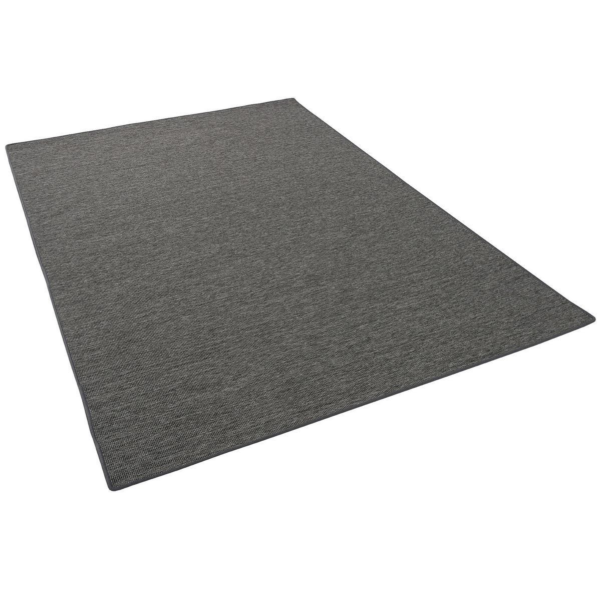 SISAL-OPTIK DESIGNER FLACHGEWEBE TEPPICH PURE MELIERT - Anthrazit, Textil (160/240cm) - Snapstyle