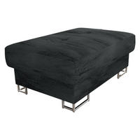 POLSTERHOCKER Cotere - Silberfarben/Schwarz, Holz/Metall (104/42/67cm) - MIRJAN24