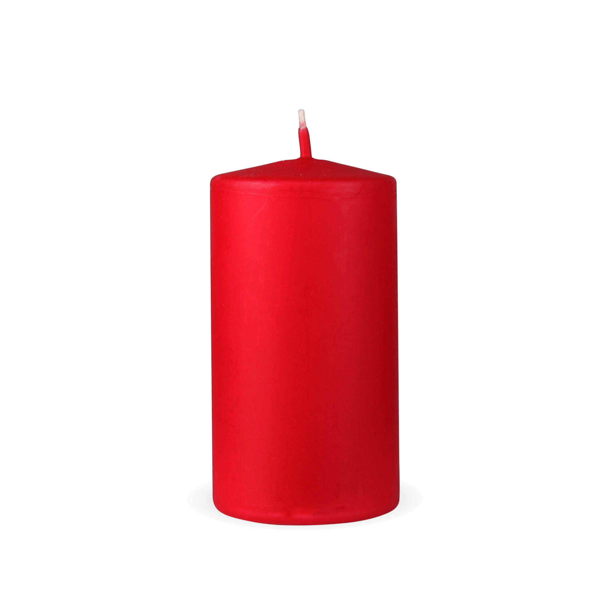 STUMPENKERZEN "Dunkelrot", Größe Ø7cm x Höhe: 12 cm - Dunkelrot, Naturmaterialien (7/12cm) - HS Candle