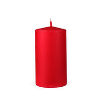 STUMPENKERZEN "Dunkelrot", Größe Ø7cm x Höhe: 12 cm - Dunkelrot, Naturmaterialien (7/12cm) - HS Candle