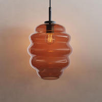 HÄNGELAMPE Echos 1.5m Abhängung Braun Ø 25cm - Braun, Glas (28/25/28cm) - s.luce