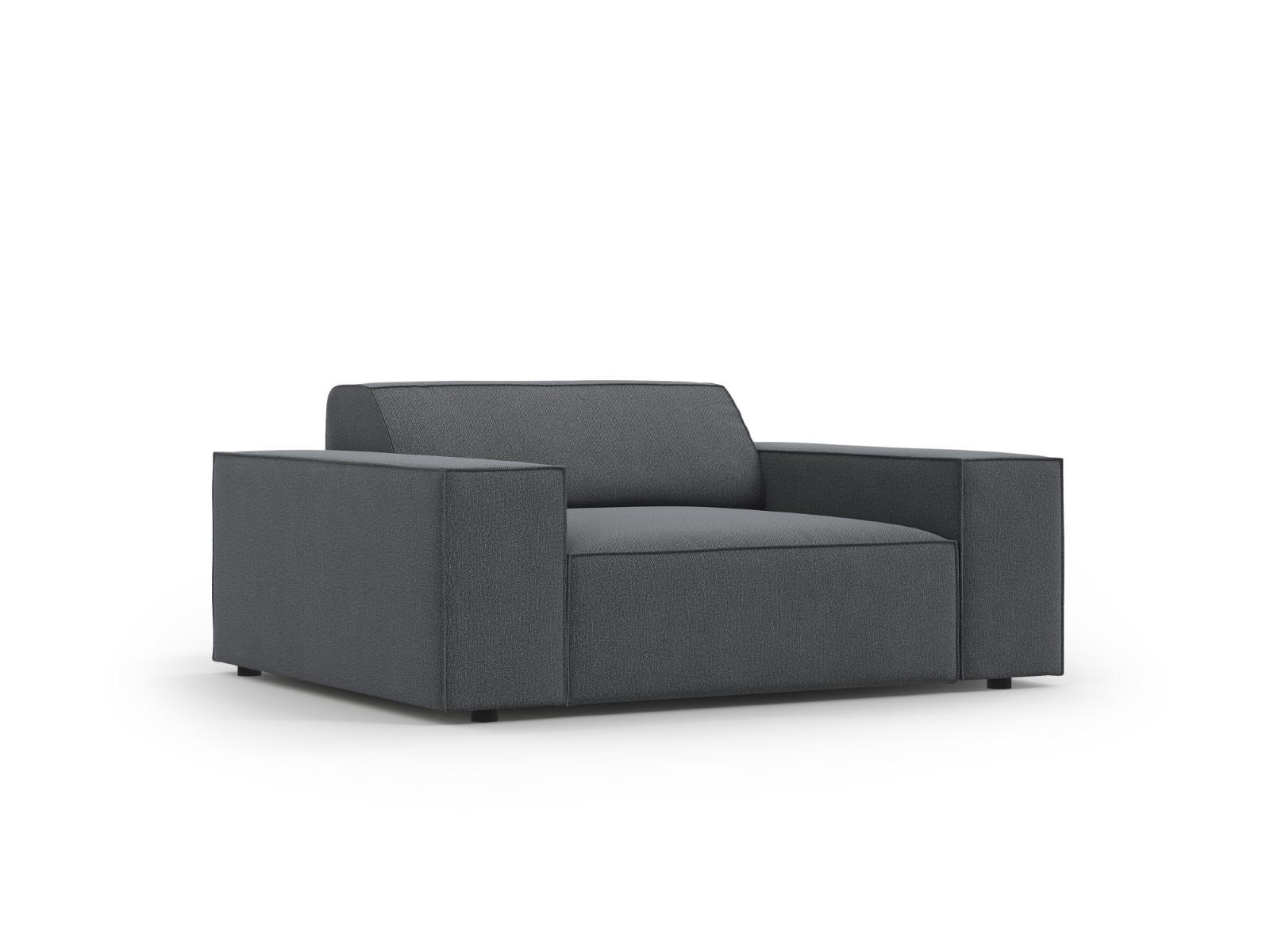 SESSEL Jodie aus strukturiertem Stoff dunkelgrau - Dunkelgrau, Textil (102/70/124cm) - Micadoni