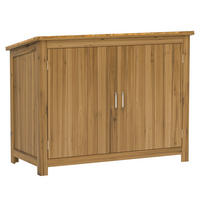 GARTENSCHRANK Holz, Geräteschuppen wetterfest 110x50x85cm, Gerätehaus Braun - Braun, Holz (50/85/110cm) - Outsunny