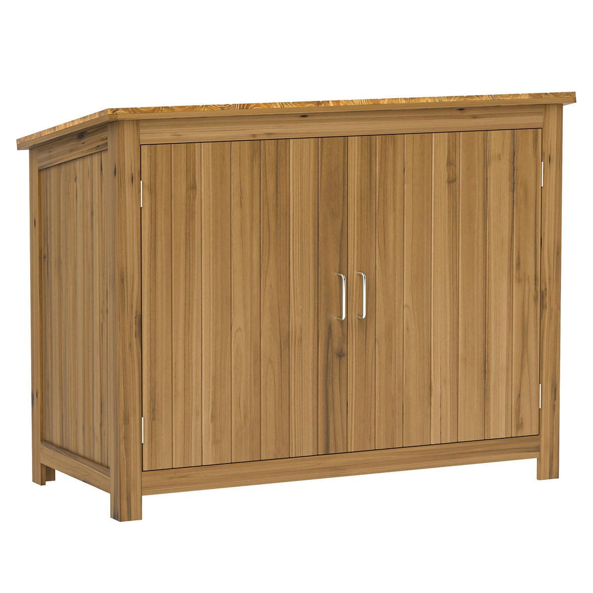 GARTENSCHRANK Holz, Geräteschuppen wetterfest 110x50x85cm, Gerätehaus Braun - Braun, Holz (50/85/110cm) - Outsunny