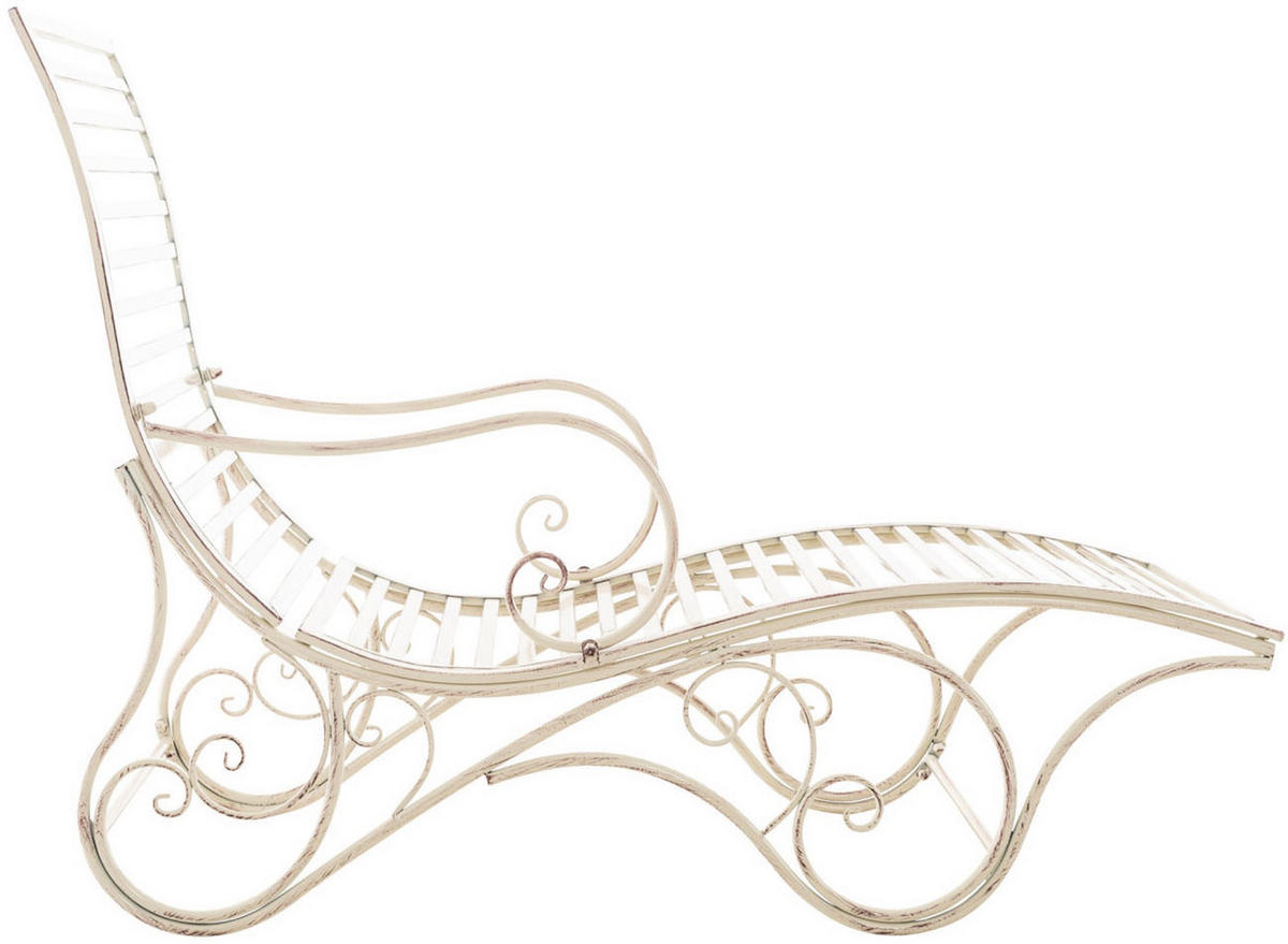 GARTENLIEGE Aurelle antik-creme - Naturfarben, Metall (58/101/140cm) - TPFGarden