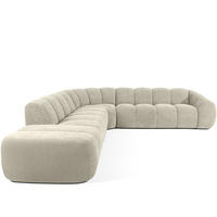 ECKSOFA LINKS FLAVA, Ecru - Ecru, Holz/Holzwerkstoff (310/354cm) - KONSIMO®
