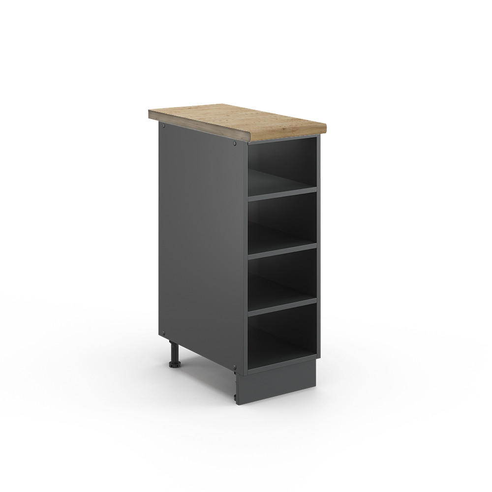 KÖKSHYLLA Fame-Line antracit 30 cm , AP Oak Antracit, Antracit 82/30/60 cm