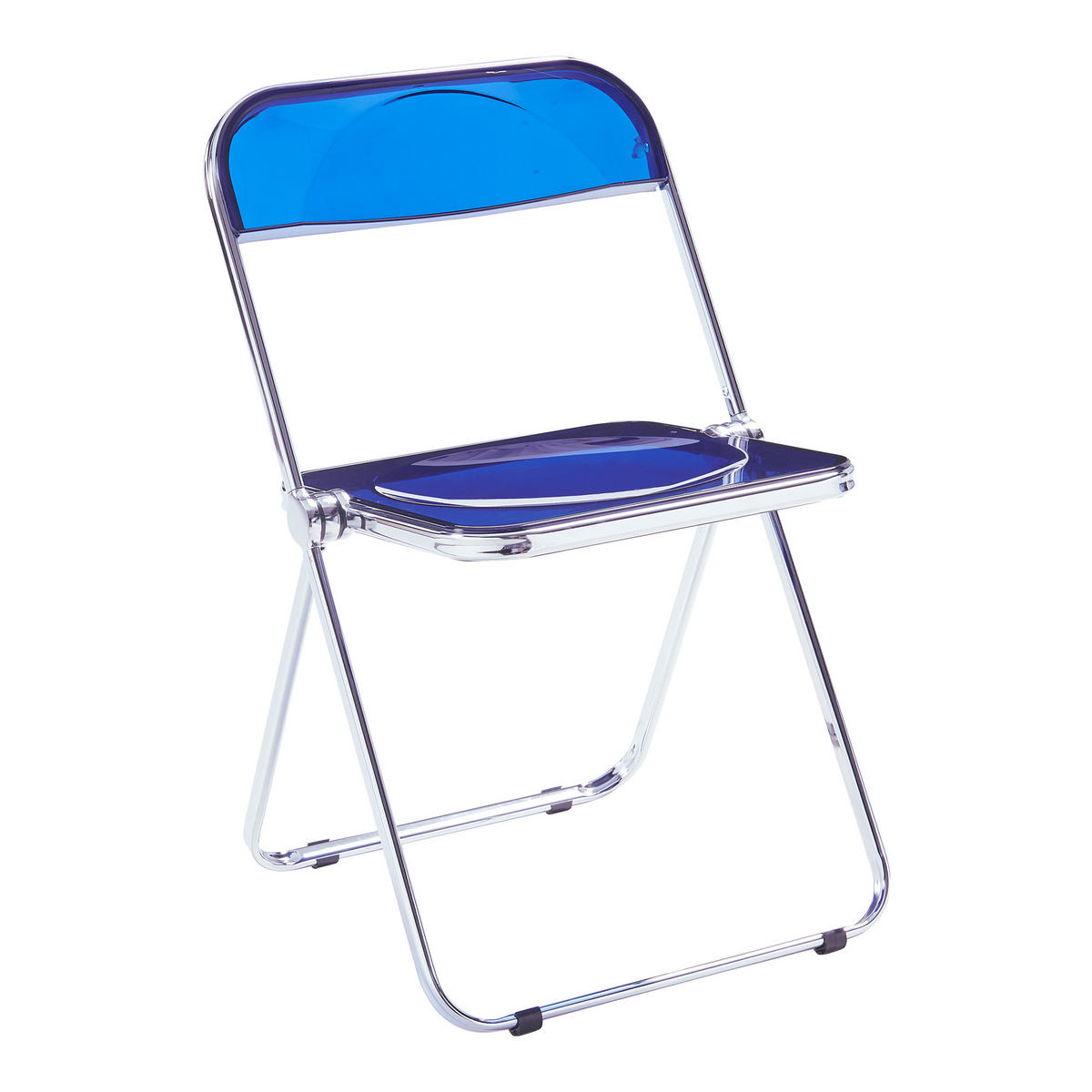 KLAPPSTUHL-SET Pornainen 2 TLG. - Dunkelblau, Kunststoff/Metall (46/74/47cm) - [en.casa]
