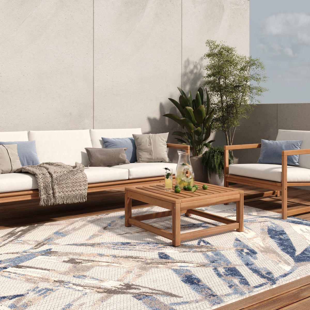 TEPPICH PATIO Grau 200/300 cm - Grau, Kunststoff (200/300cm) - Tapiso