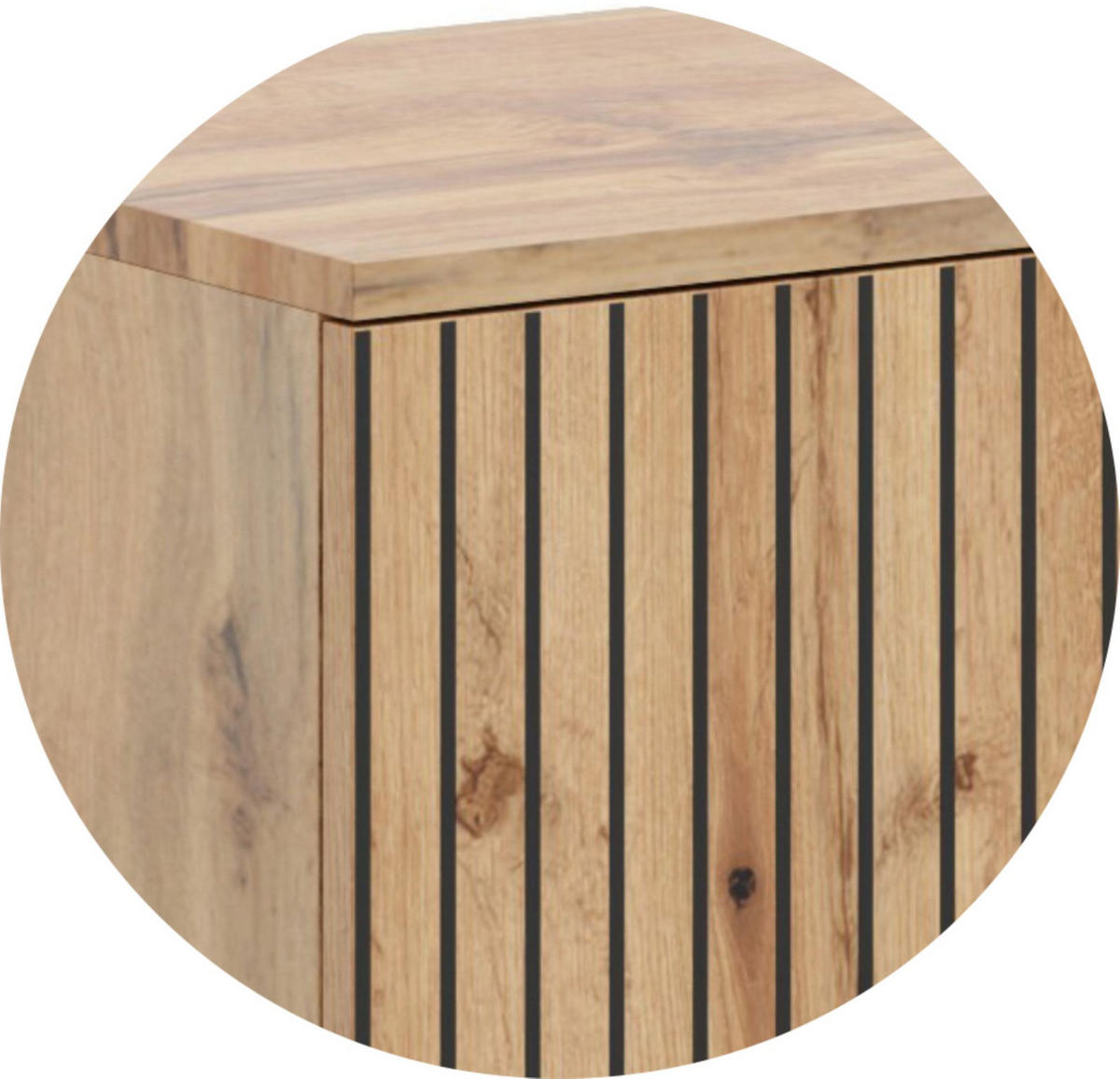 LOWBOARD Focus - Eichefarben, Holzwerkstoff (40/49/135cm) - RAUMHIRSCH FURNITURE