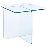 BEISTELLTISCH Sicherheitsglas Transparent Amisk - Transparent, Glas (50/50/46cm) - Beliani