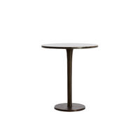 BEISTELLTISCH Pazo Braun Ø48/53 cm - Dunkelbraun, Metall (48/48/53cm) - Light & Living