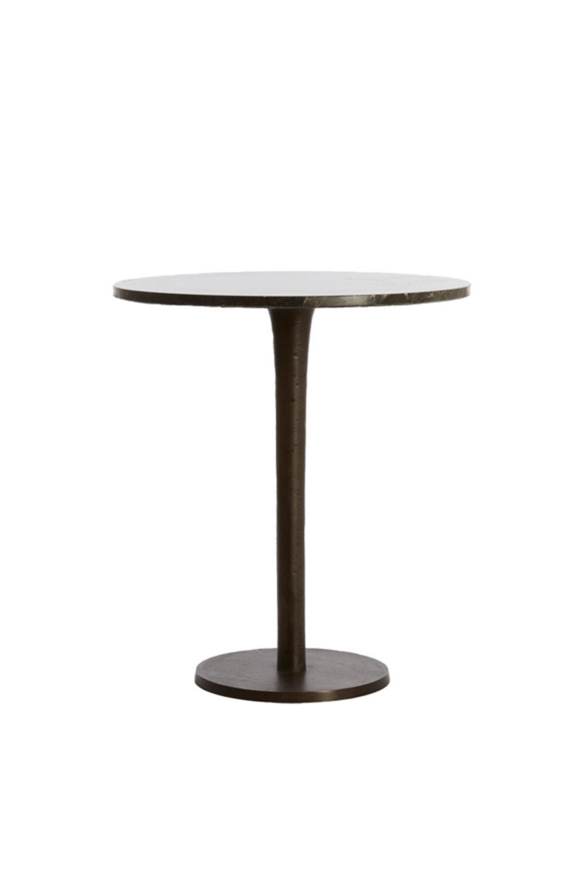BEISTELLTISCH Pazo Braun Ø48/53 cm - Dunkelbraun, Metall (48/48/53cm) - Light & Living