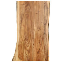 TISCHPLATTE Massivholz Akazie 100x(50-60)x2,5 cm - Braun, Holz (60/100/2.5cm)