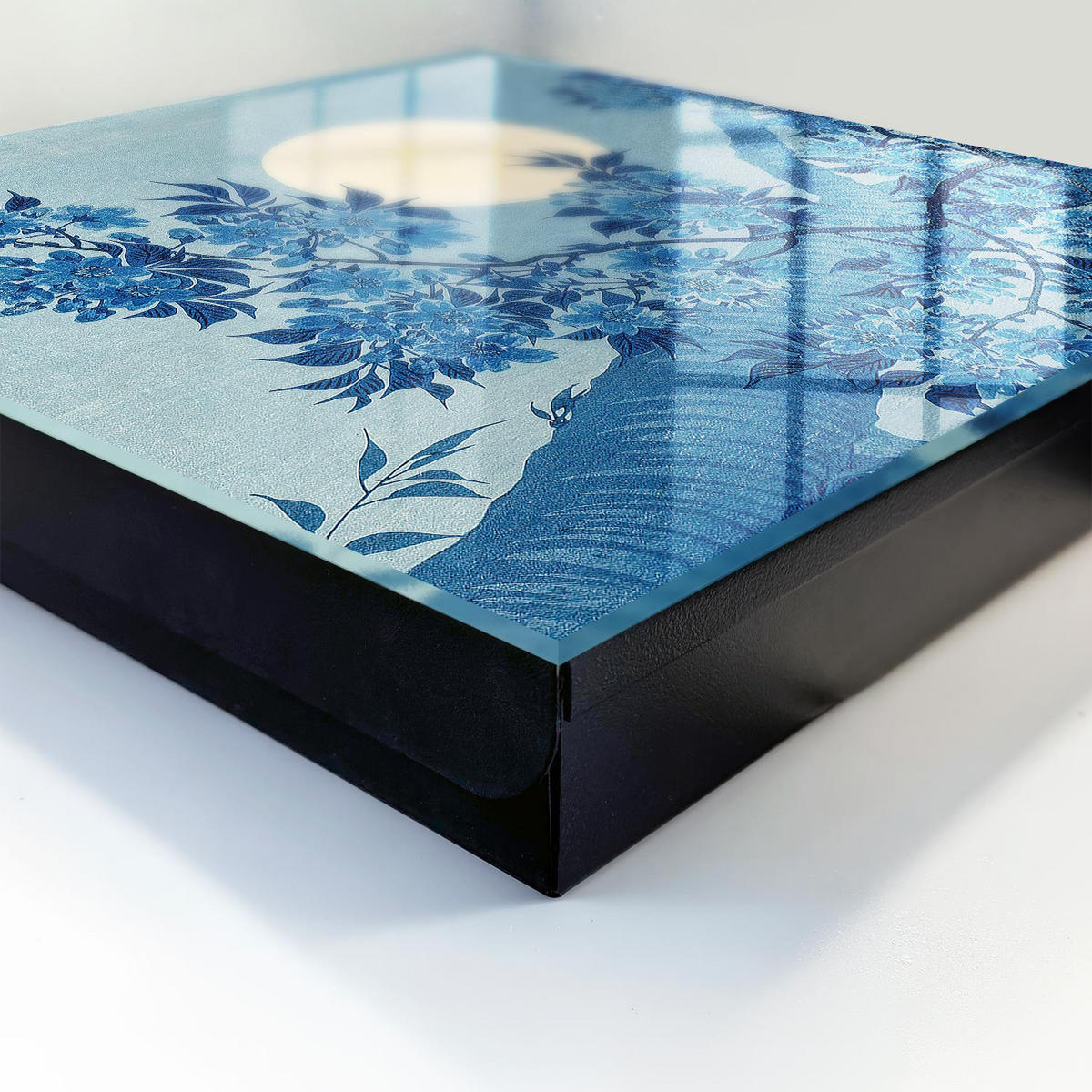 SCHLÜSSELBOX Schwarz 30x30 cm- Türöffnung nach rechts - Mondhelle Nacht - Blau, Metall (30/30/5cm) - TULUP