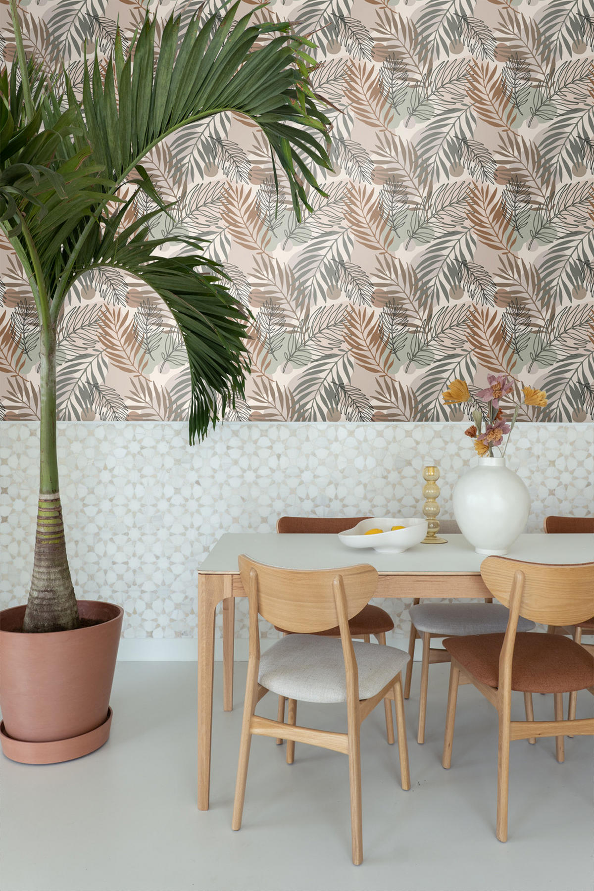 TAPETE Blätter 50 x 900 cm - Beige, Papier (50/900cm) - ESTAhome