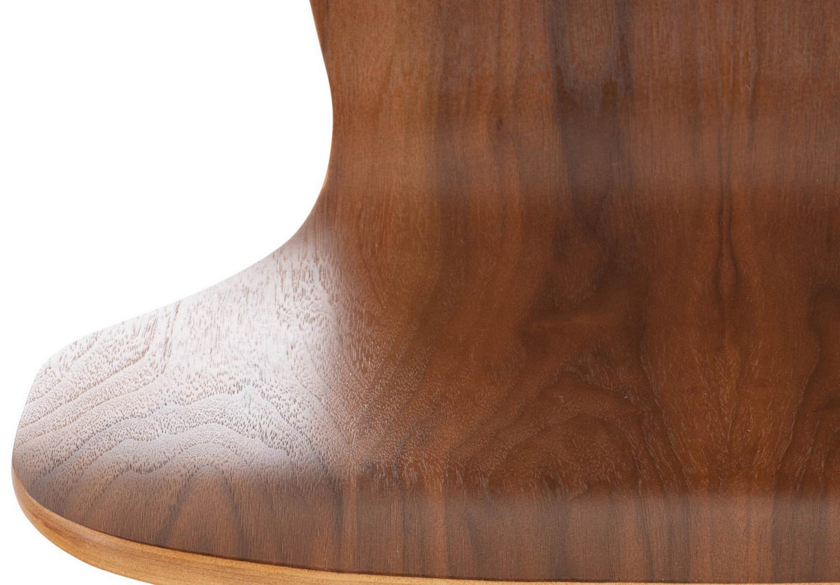 BESUCHERSTUHL Holz Walnuss - Walnussfarben, Holz/Metall (43/84/50cm) - CLP