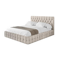 POLSTERBETT mit Bettkasten und Lattenrost, Bett mit Matratze H3/H4 - LARO 180x200 Beige - Beige, Holzwerkstoff/Textil (180/200cm) - ALTDECOR
