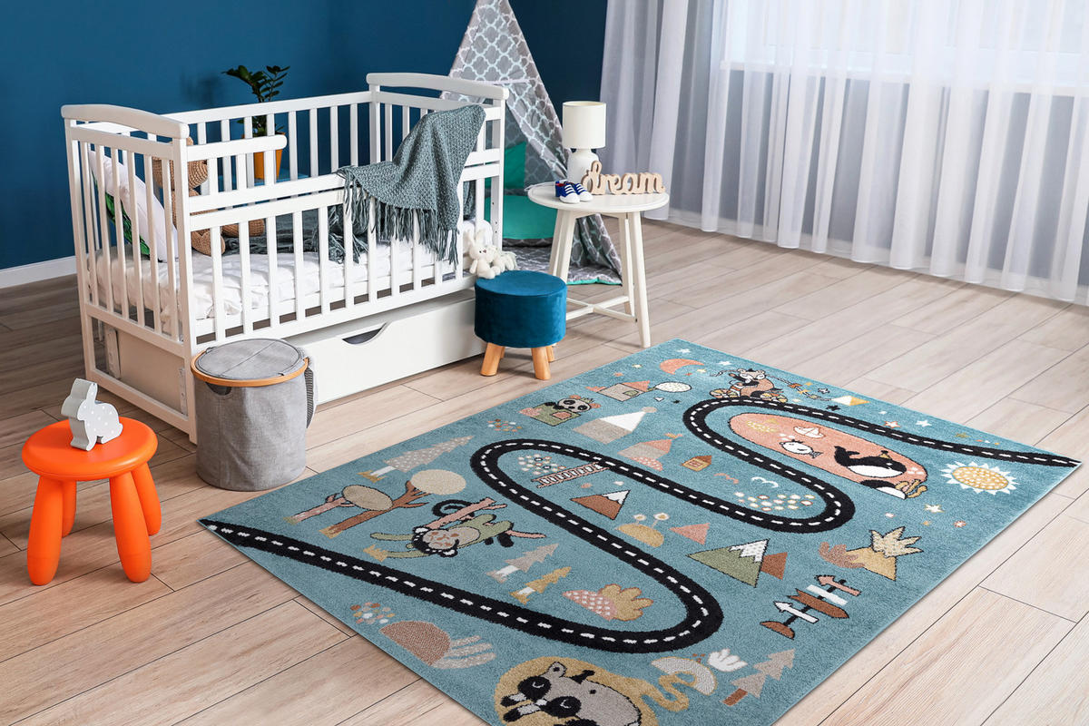 TEPPICH Fun 280/370 cm - Blau, Textil (280/370cm) - rugsX