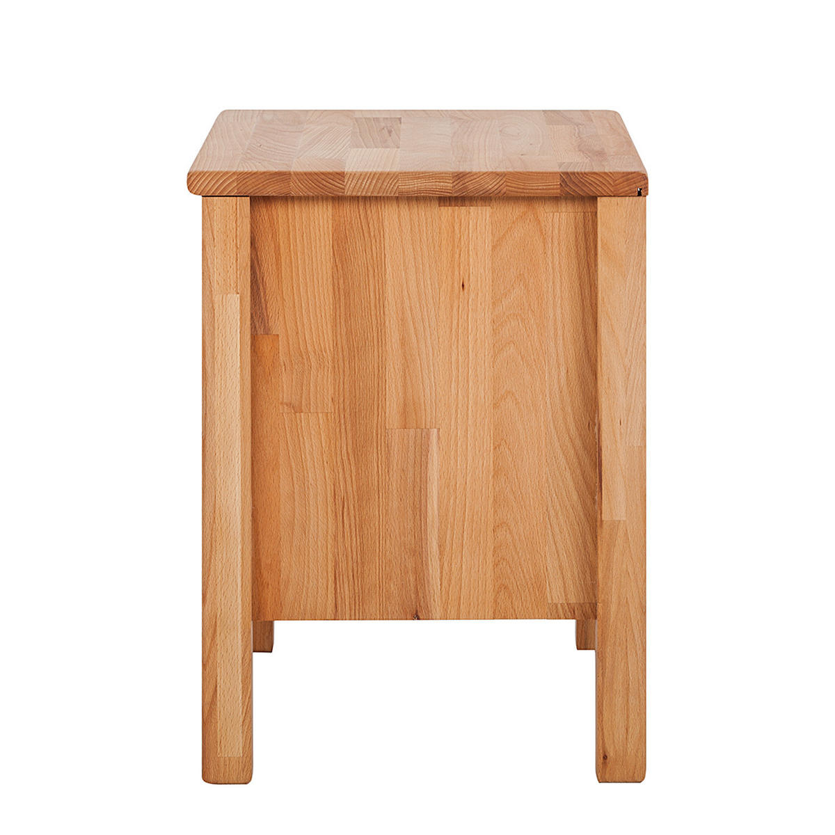 NACHTKOMMODE - Kernbuche massiv - Kernbuche, Holz (47/49/37cm) - home24