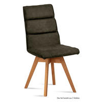 ESSZIMMERSTUHL drehbar (2er-Set) Doris 47x92x60 Eiche geölt/Khaki - Dunkelgrün/Eichefarben, Kunststoff (60/92/47cm) - 58aufmkessel