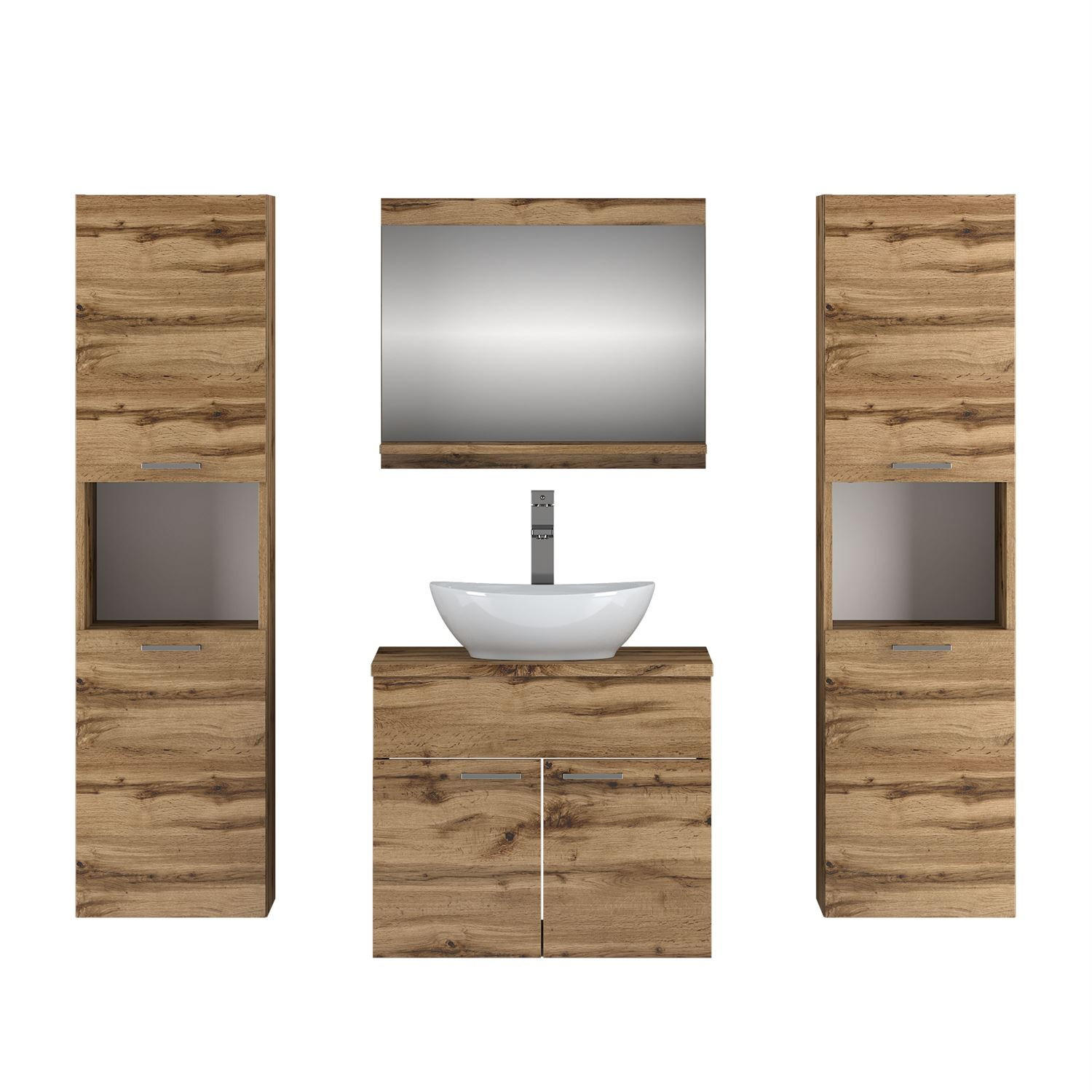Lookway Badmöbel-Set Braun 60x52x46 cm