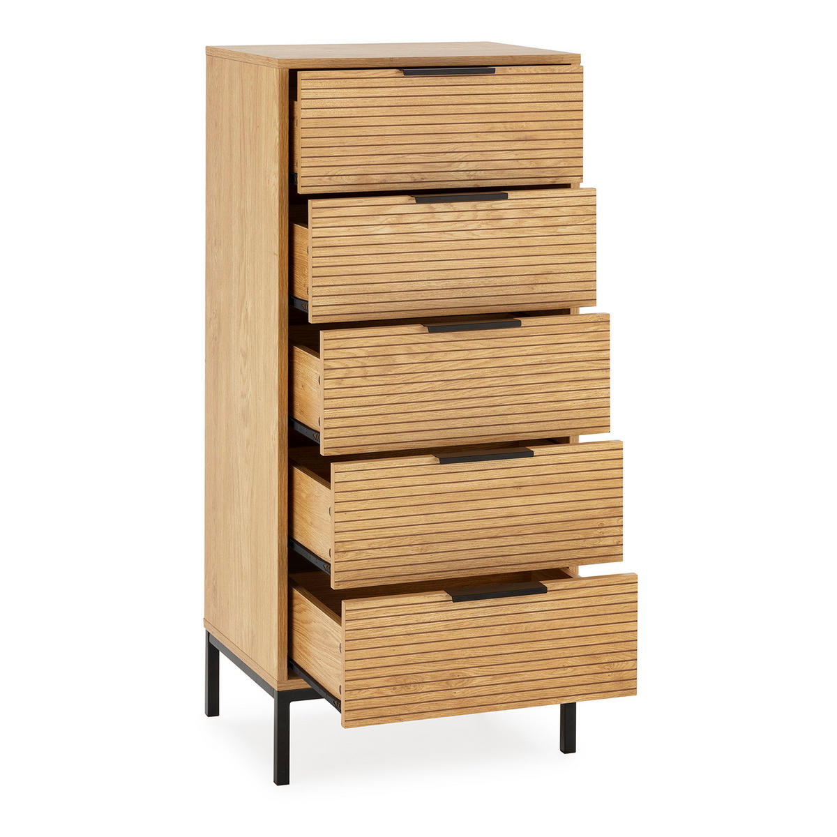 KOMMODE 50/115/40 Monica Eichenfarbe - Honigeiche, Holzwerkstoff (50/115/40cm) - VS Venta-stock