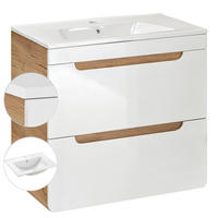 WASCHTISCH Luton-56 - Weiß, Holzwerkstoff (61/61/46cm) - Lomado