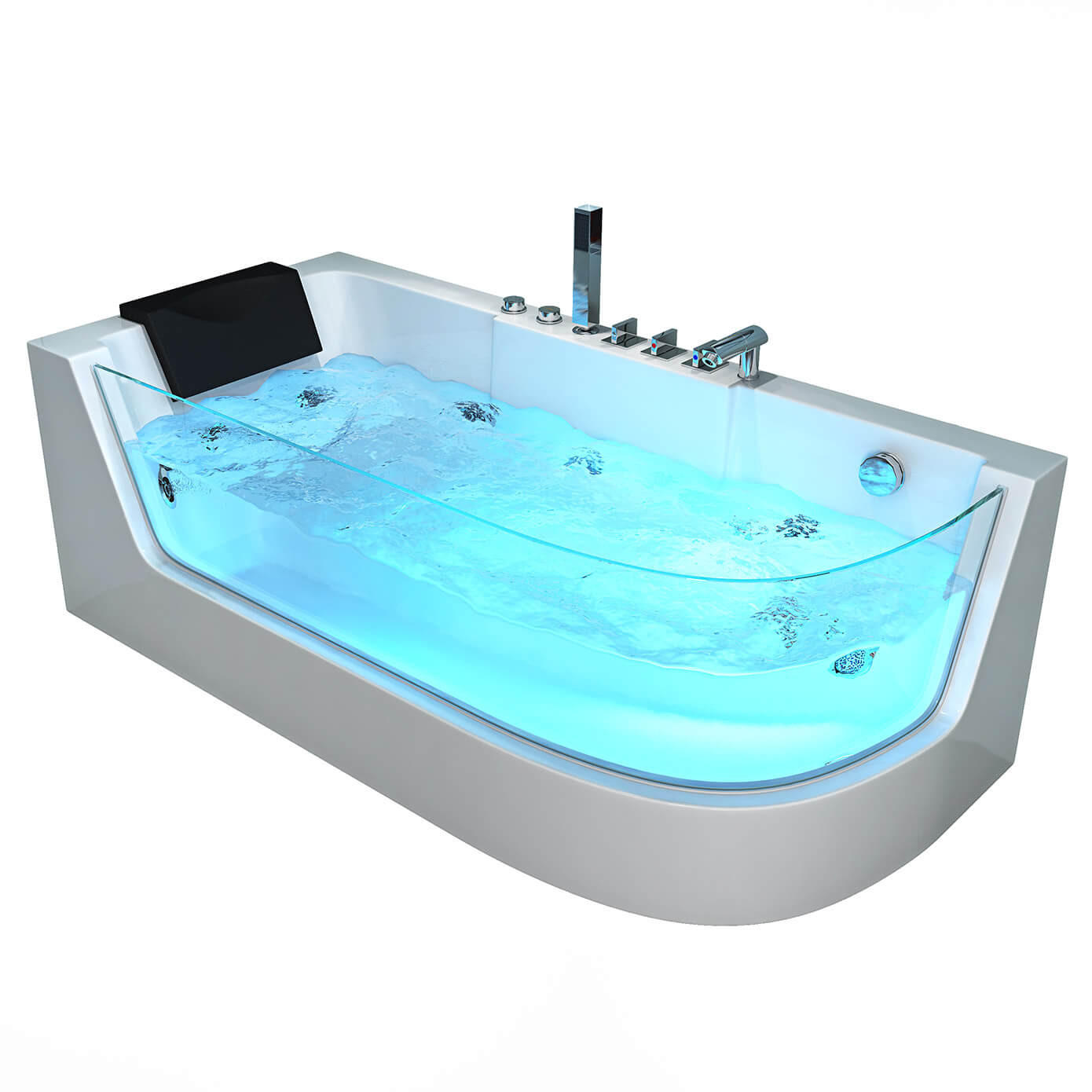 WHIRLPOOL CARICA - Rechts - Weiß, Keramik (170/59/80cm) - Home Deluxe