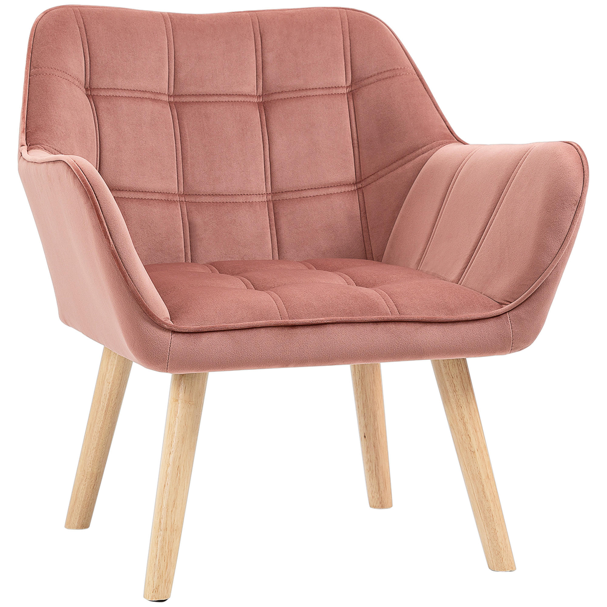 EINZELSESSEL, Relaxsessel, Sessel, Rosa - Rosa, Kunststoff (61/72/68.5cm) - HOMCOM