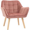 EINZELSESSEL, Relaxsessel, Sessel, Rosa - Rosa, Kunststoff (61/72/68.5cm) - HOMCOM