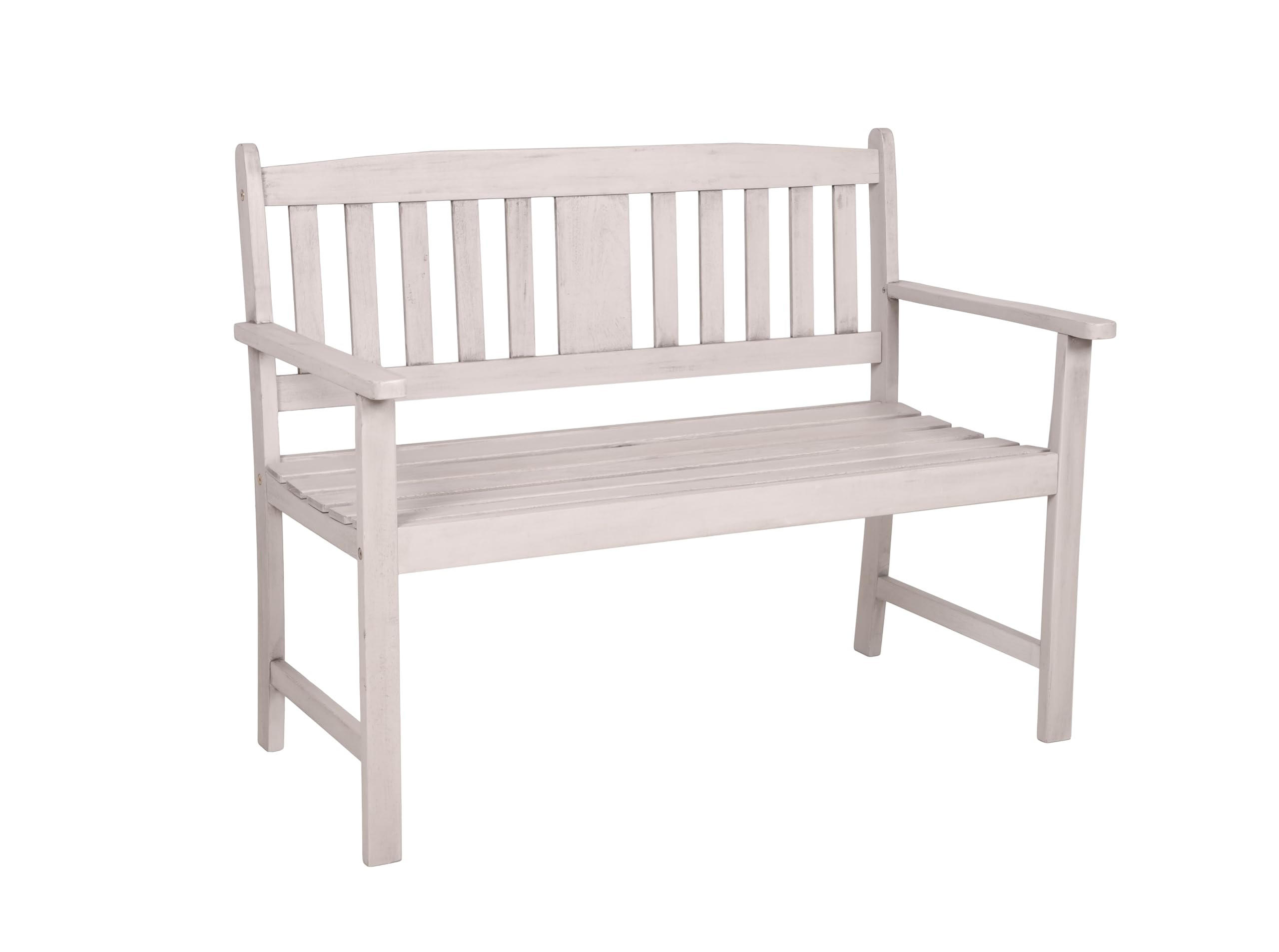 GARTENBANK Amanda 2-Sitzer Terrassenbank - Grau, Holz (56.5/86/110cm) - DELUKE