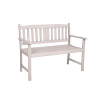 GARTENBANK Amanda 2-Sitzer Terrassenbank - Grau, Holz (56.5/86/110cm) - DELUKE