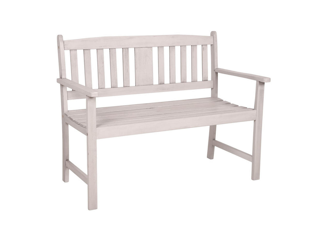 GARTENBANK Amanda 2-Sitzer Terrassenbank - Grau, Holz (56.5/86/110cm) - DELUKE