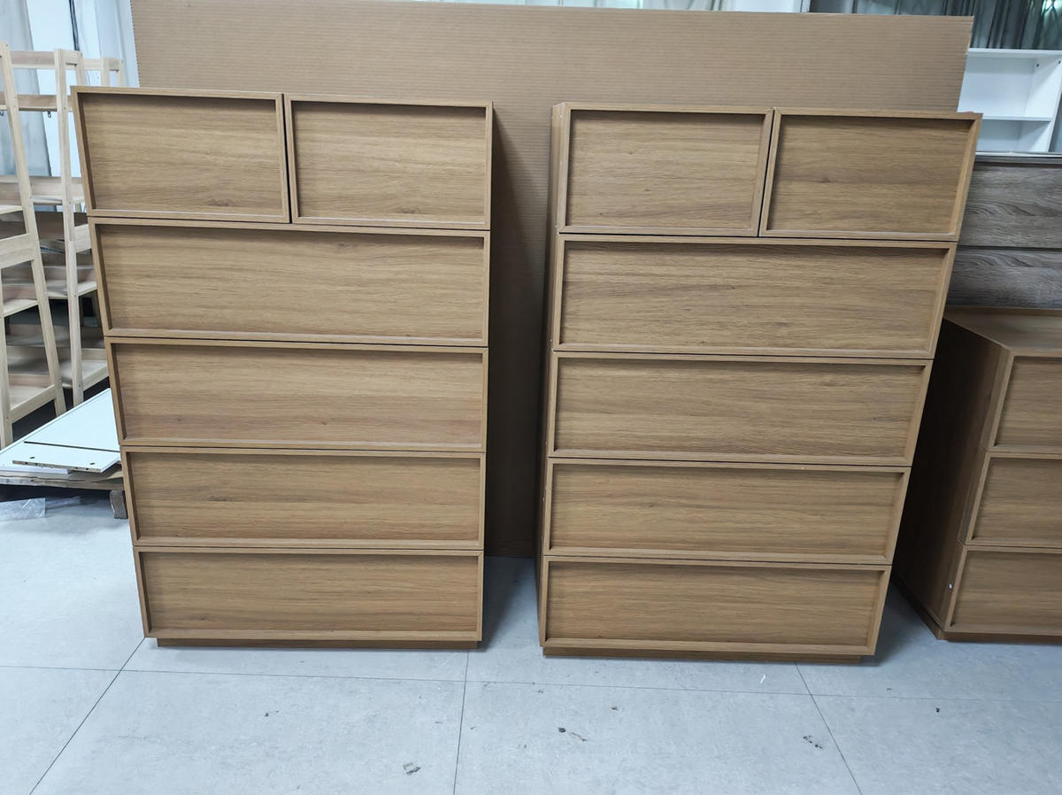 KOMMODE 80/127/48 cm Eichefarben aus MDF und Spanplatte mit 6 Schubladen - Nussbaumfarben, Holzwerkstoff (48/127/80cm) - OKMYHOME