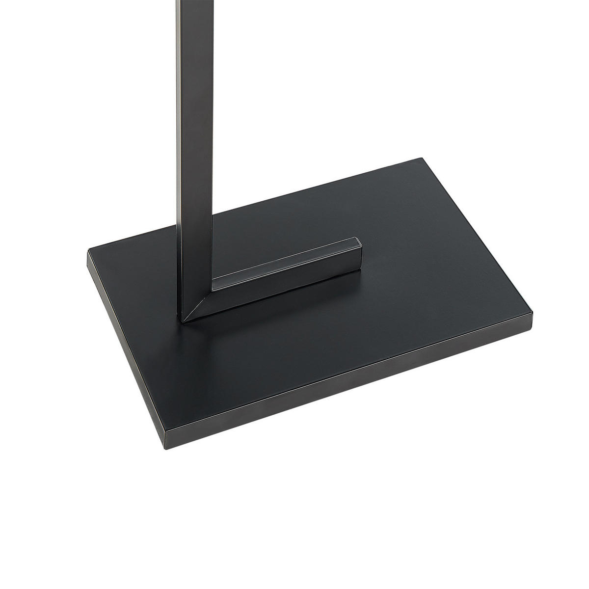 HANDTUCHSTÄNDER Stahlschwarz 45x86 cm Selva - Schwarz, Metall (45/86/20cm) - Beliani